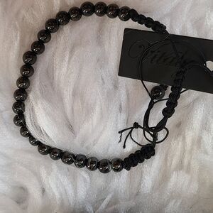 ZUMIEZ Black Stainless steel adjustable bracelet in Original box NWT